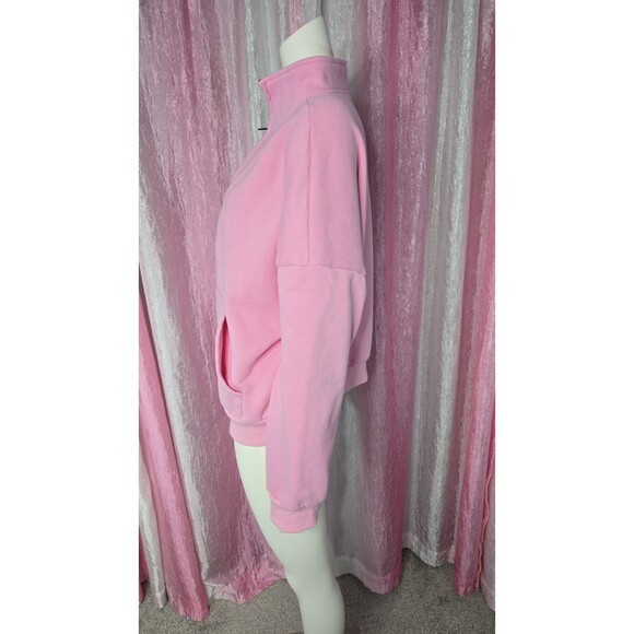 Trendy Queen Pink Heavyweight Kangaroo Pockets Oversized Sweatshirt Size Large - Picture 6 of 10